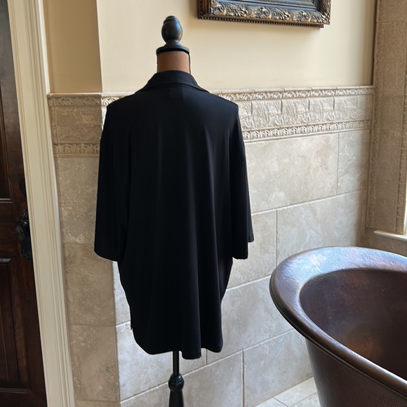 Blue Tibet Dragon Embossed Button Down Sz M Black Streetwear - Picture 2 of 4